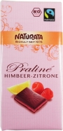 Ciocolata bio Praline cu umplutura, aroma  zmeura - lamaie - Ciocolata