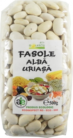 Fasole boabe bio alba uriasa