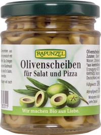 Aperitive - Masline bio feliate pentru pizza si salate