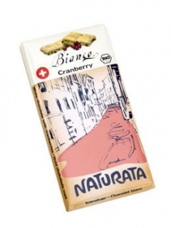 Ciocolata - Ciocolata bio alba cu merisor