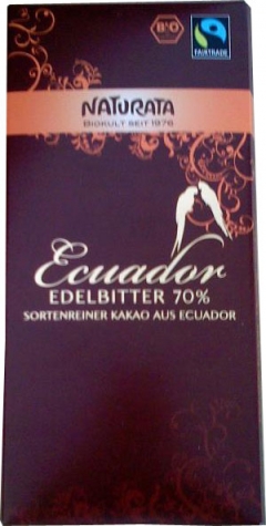 Ciocolata bio amaruie Ecuador 70% cacao