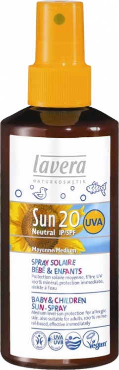 Cosmetice - Spray protectie solara bio pentru sugari si copii - SPF 20